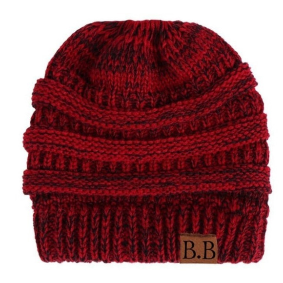 B.B Soft Stretchy Knit High Bun Ponytail Beanie - Picture 4 of 8